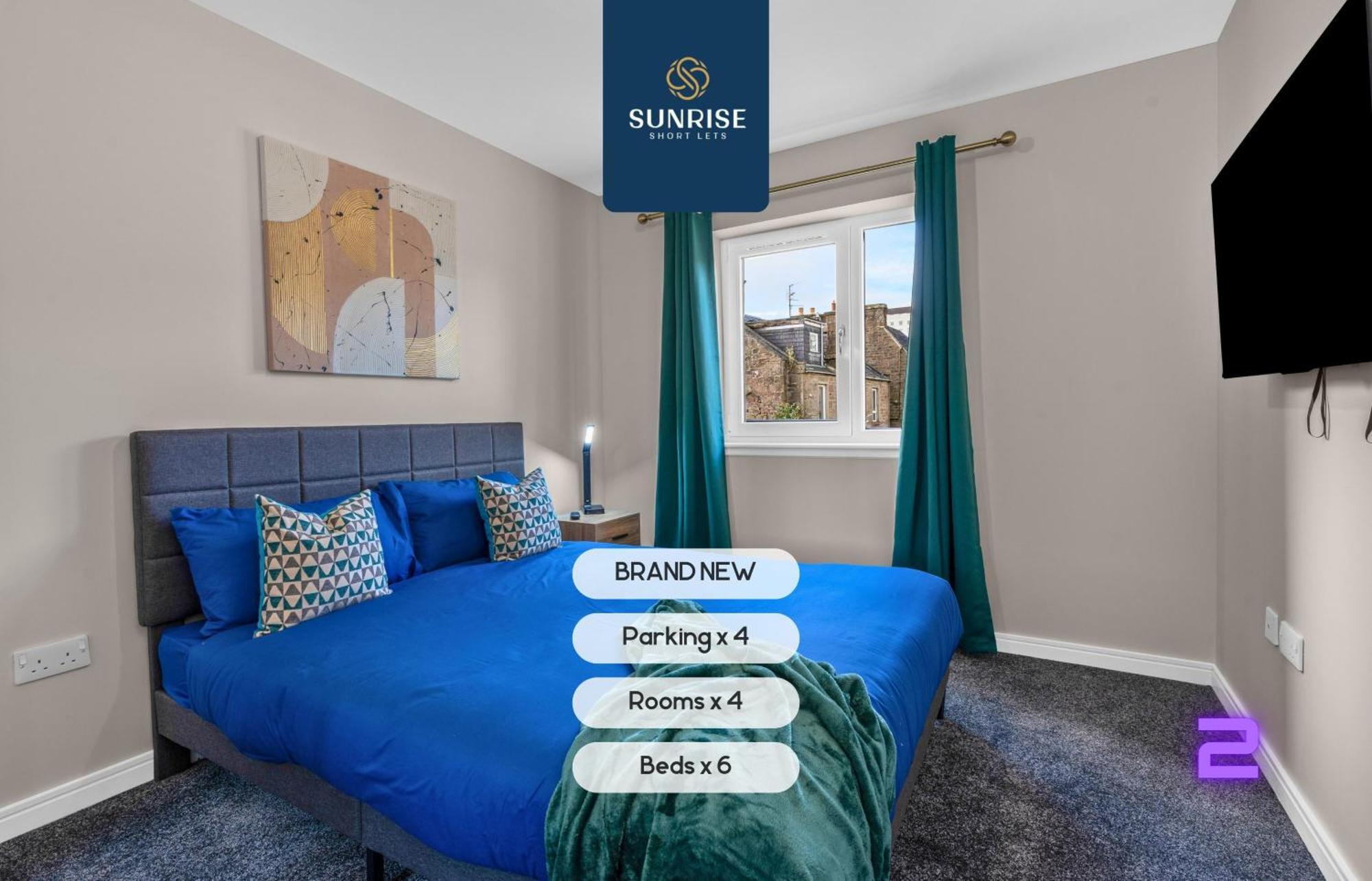 L2 - Stunning 4 Bed House With 6 Beds And 3 Bathrooms, Tvs In Each Room, Free Parking, Fully Equipped, Local Amenities, Easy Ring Road Access, Special Rates Ask Sunrise Short Lets Dundee Exteriér fotografie