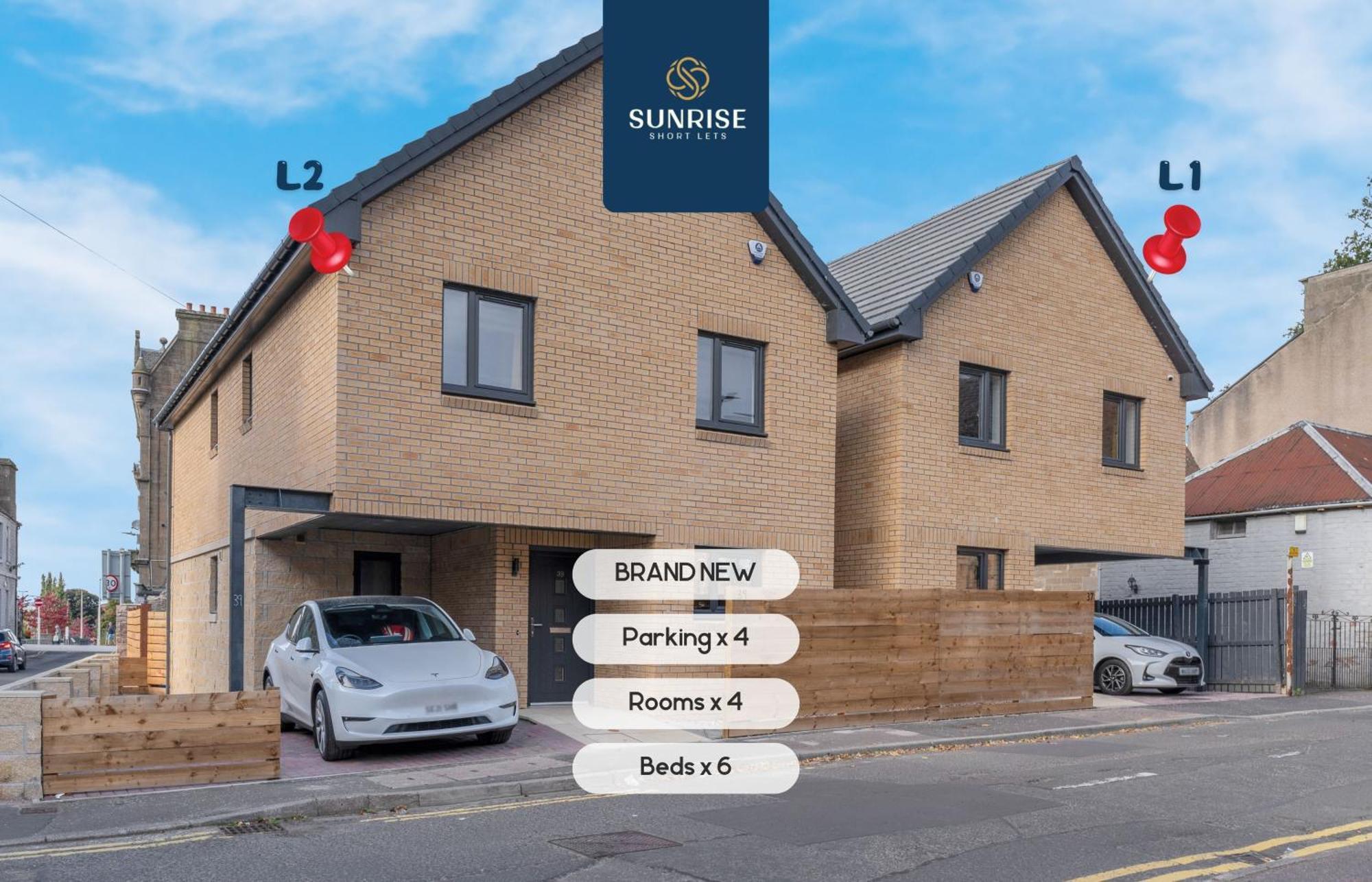 L2 - Stunning 4 Bed House With 6 Beds And 3 Bathrooms, Tvs In Each Room, Free Parking, Fully Equipped, Local Amenities, Easy Ring Road Access, Special Rates Ask Sunrise Short Lets Dundee Exteriér fotografie